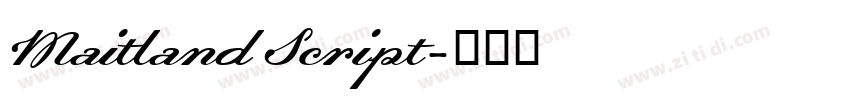 Maitland Script字体转换